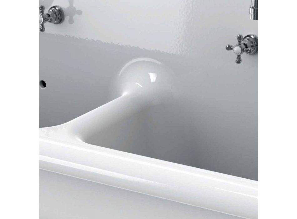 Współczesna umywalka z podwójną ścianką z białej ceramiki Andy Viadurini
