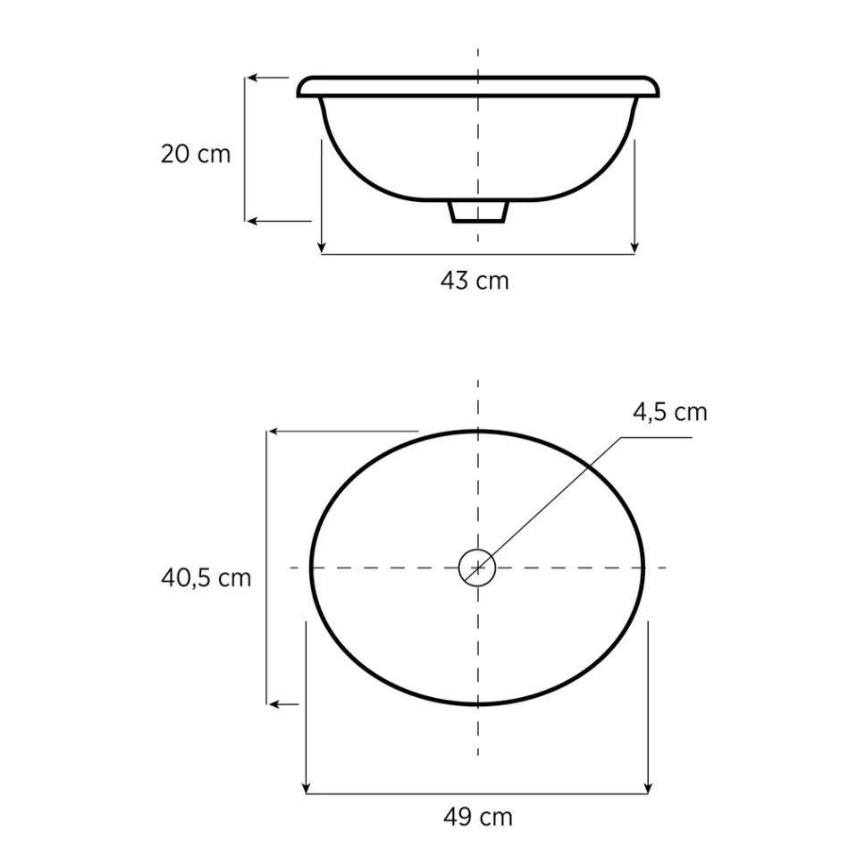 Wbudowana umywalka dekoracyjna z gliny ognistej i 24-karatowego złota wykonana we Włoszech, Otis Viadurini