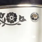 Wbudowany barokowy zlew w glinie ogniowej wykonany we Włoszech, w Otis Viadurini