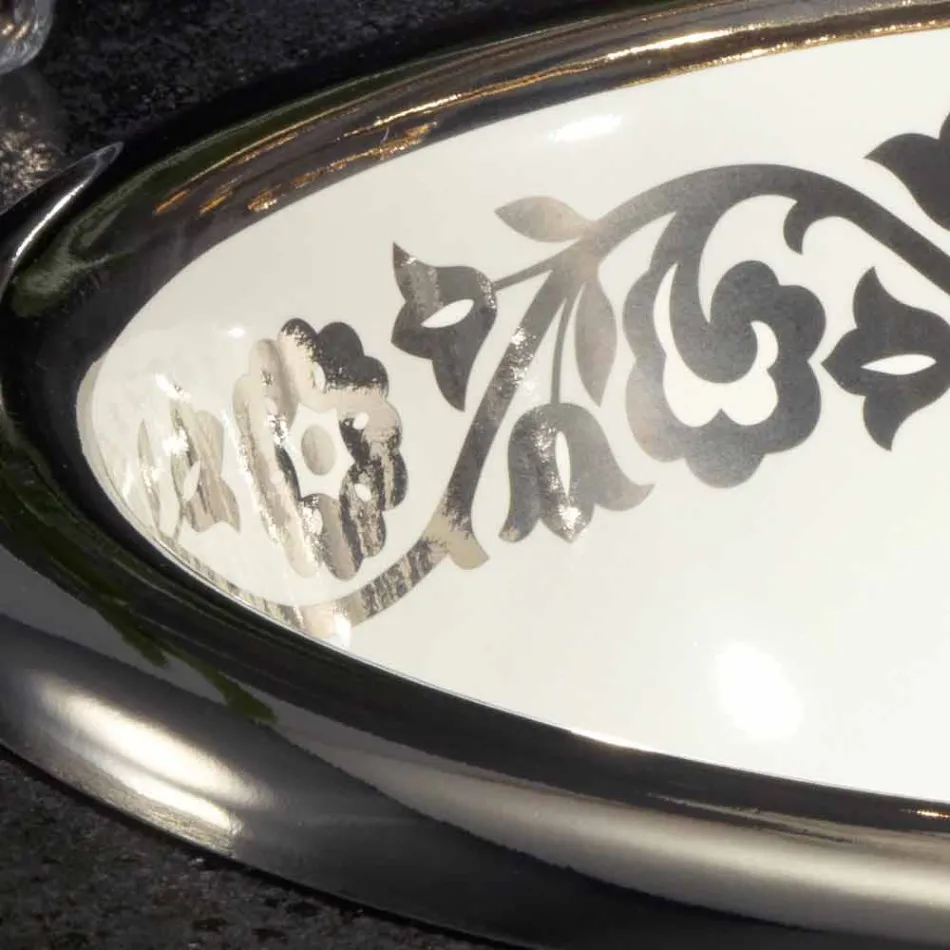 Wbudowany barokowy zlew w glinie ogniowej wykonany we Włoszech, w Otis Viadurini