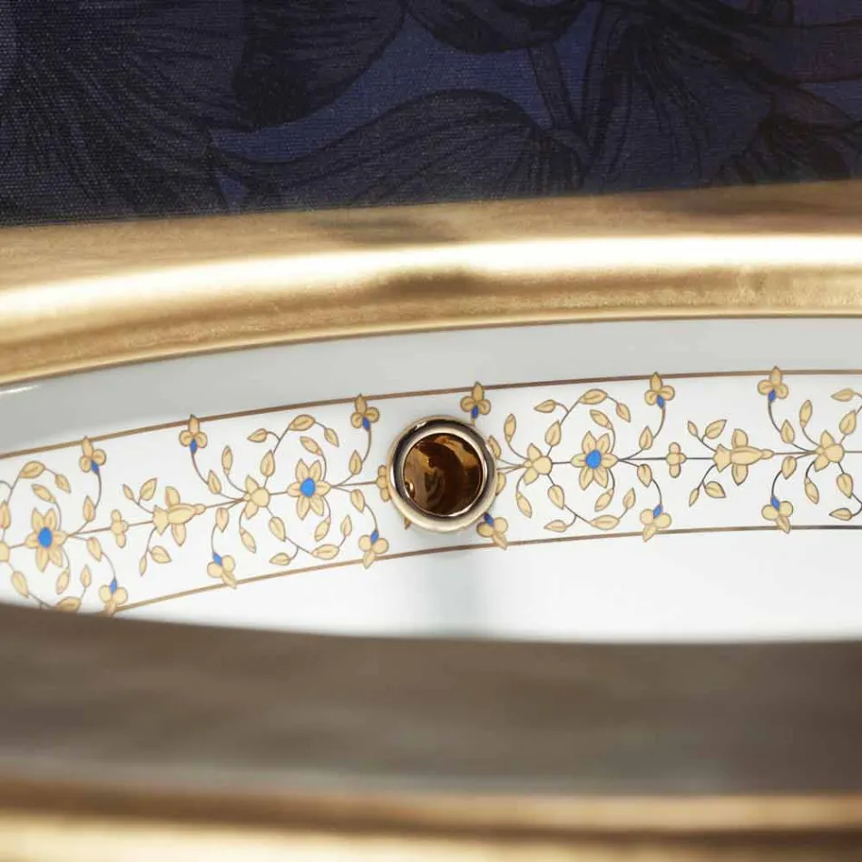 Barokowy, wbudowany zlew w glinie ogniowej wykonany we Włoszech, w Aegean Viadurini