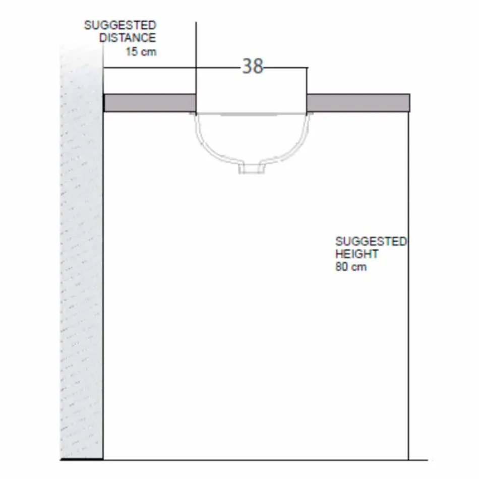 Barokowy, wbudowany zlew w glinie ogniowej wykonany we Włoszech, w Aegean Viadurini