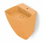 Nowoczesna ceramiczna umywalka naścienna wykonana we Włoszech, Goran Viadurini