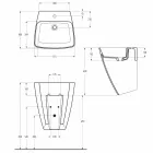 Nowoczesna ceramiczna umywalka naścienna wykonana we Włoszech, Goran Viadurini
