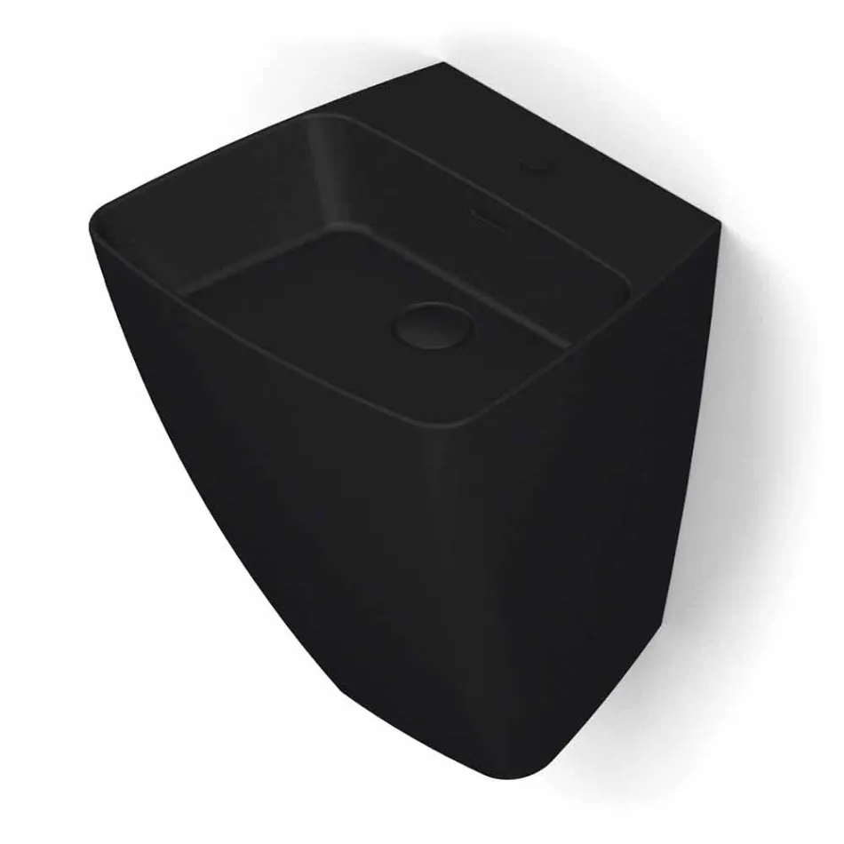 Nowoczesna ceramiczna umywalka naścienna wykonana we Włoszech, Goran Viadurini