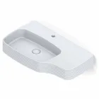 Nowoczesna ceramiczna umywalka ścienna wykonana we Włoszech, Hamlet Viadurini