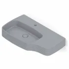 Nowoczesna ceramiczna umywalka ścienna wykonana we Włoszech, Hamlet Viadurini