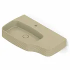 Nowoczesna ceramiczna umywalka ścienna wykonana we Włoszech, Hamlet Viadurini