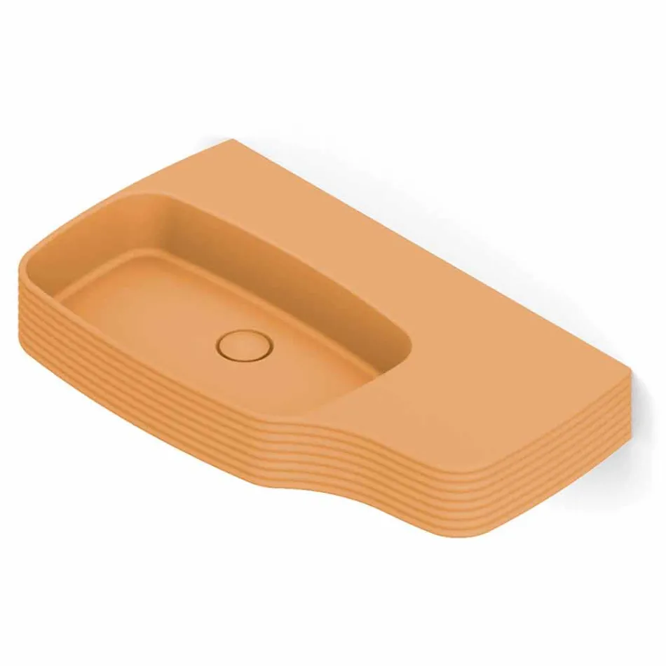 Nowoczesna ceramiczna umywalka ścienna wykonana we Włoszech, Hamlet Viadurini