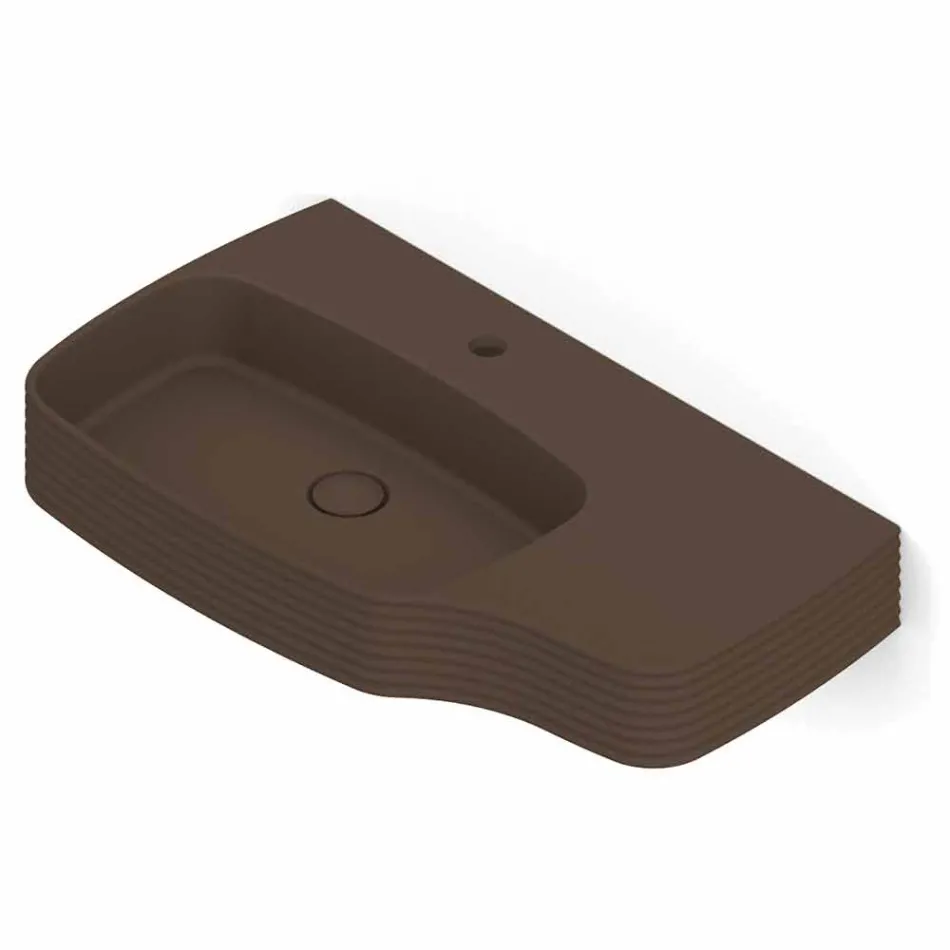 Nowoczesna ceramiczna umywalka ścienna wykonana we Włoszech, Hamlet Viadurini