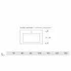 Nowoczesna umywalka zawieszana w Luxolid wyprodukowana we Włoszech, Ruffano Viadurini