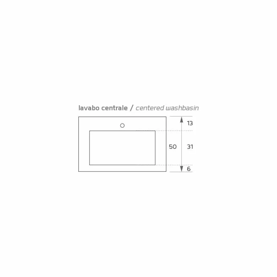 Nowoczesna umywalka podwieszana z Texolidu produkowana we Włoszech, Rufina Viadurini