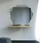 Umywalka nowoczesne nośne konstrukcji w kształcie liścia Faruglium Viadurini