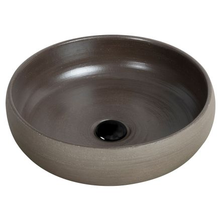 Umywalka łazienkowa nablatowa z gliny ogniotrwałej Made in Italy - Diego Viadurini