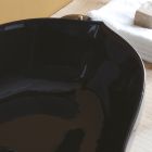 Błyszcząca ceramiczna umywalka łazienkowa nablatowa Made in Italy - Oscar Viadurini