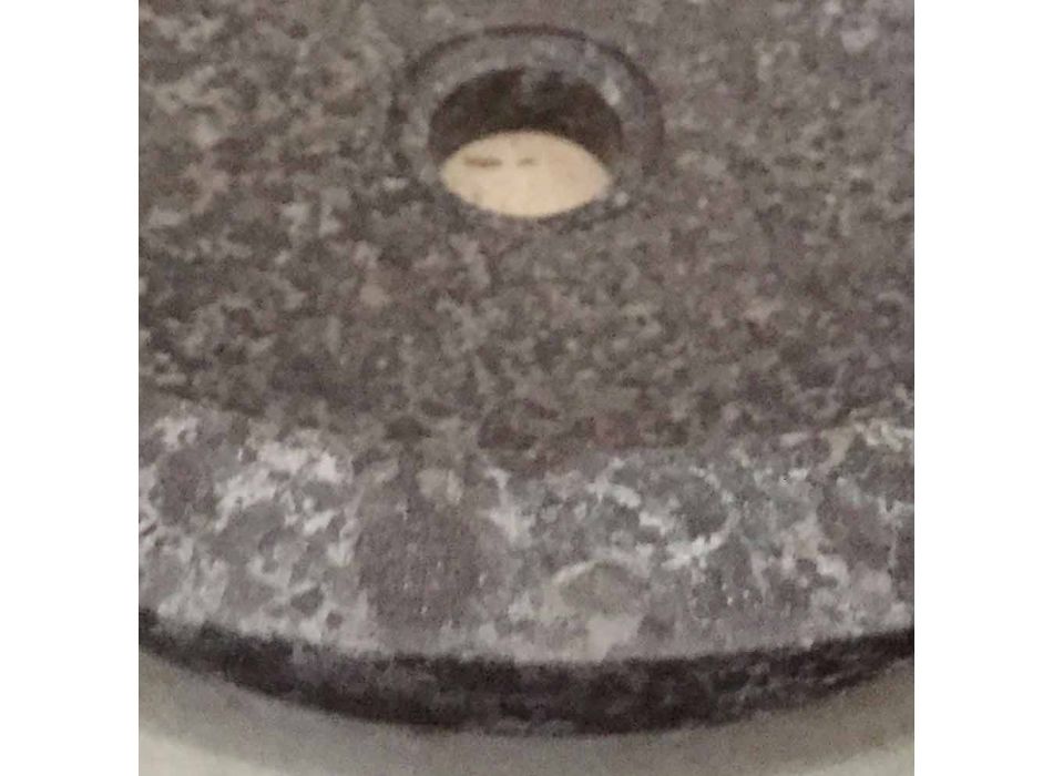 Umywalka nablatowa Levi Grey z naturalnego kamienia, nowoczesny design Viadurini