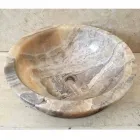 Umywalka nablatowa w naturalnym onyksowym kamieniu Ana, ręcznie robiona Viadurini