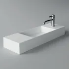 Umywalka łazienkowa nablatowa lub ścienna z ceramiki Made in Italy - Act Viadurini