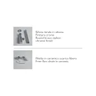 Umywalka łazienkowa nablatowa lub ścienna z ceramiki Made in Italy - Act Viadurini