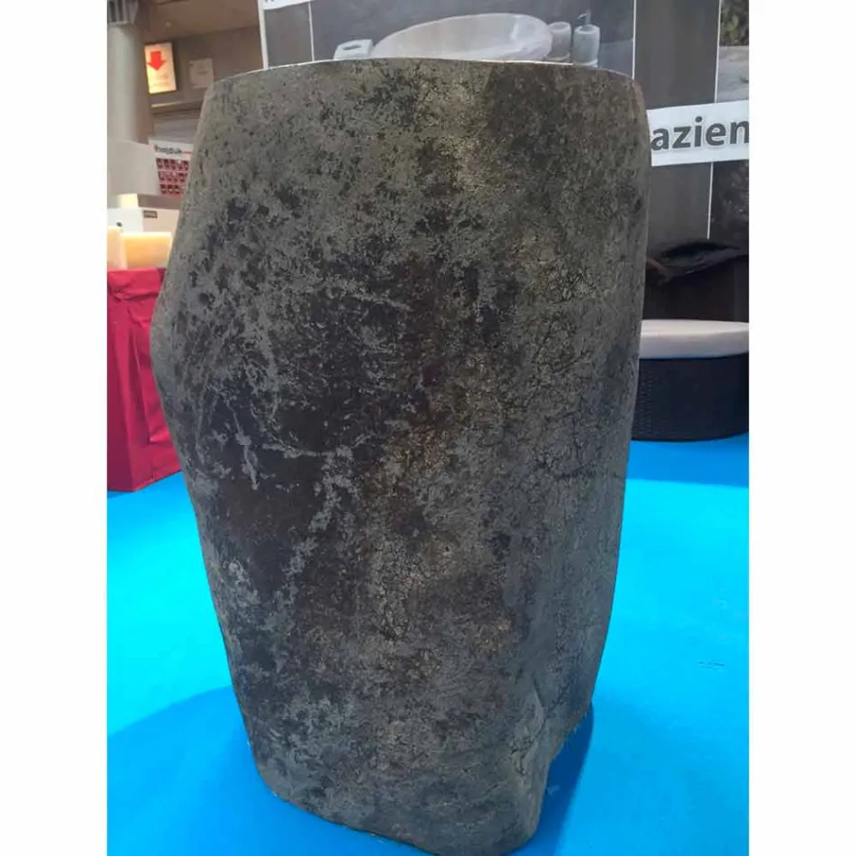 Design łazienka umywalka z naturalnego kamienia Sea, unikatowy kawałek Viadurini