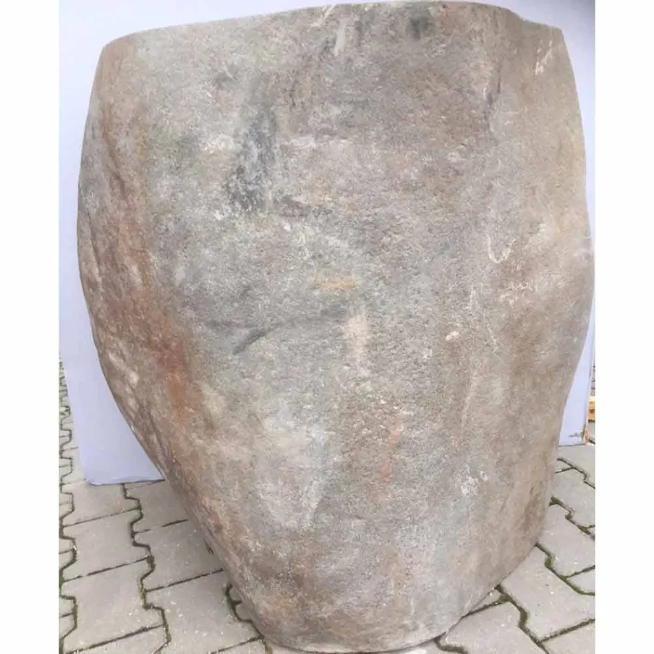 Design łazienka umywalka z naturalnego kamienia Sea, unikatowy kawałek Viadurini