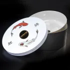 Umywalka łazienkowa w kolorze białym z gliny ogniotrwałej Made in Italy - Tatiana Viadurini