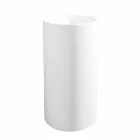 Wolnostojąca umywalka łazienkowa z białej żywicy o cylindrycznym kształcie - Libertine Viadurini