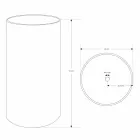 Wolnostojąca umywalka łazienkowa z białej żywicy o cylindrycznym kształcie - Libertine Viadurini