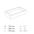 Umywalka łazienkowa z gresu porcelanowego z efektem marmuru Made in Italy - Ludmilla Viadurini