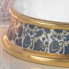 Umywalka w łazience z częściowo wpuszczoną gliną i złotem wykonana we Włoszech, Manilo Viadurini