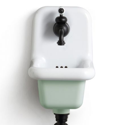 Umywalka łazienkowa wisząca z kolorowej ceramiki Nowoczesny design 26 cm - Jordan Viadurini