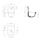 Umywalka wisząca ceramiczna w stylu vintage 26 cm - Jordan Viadurini