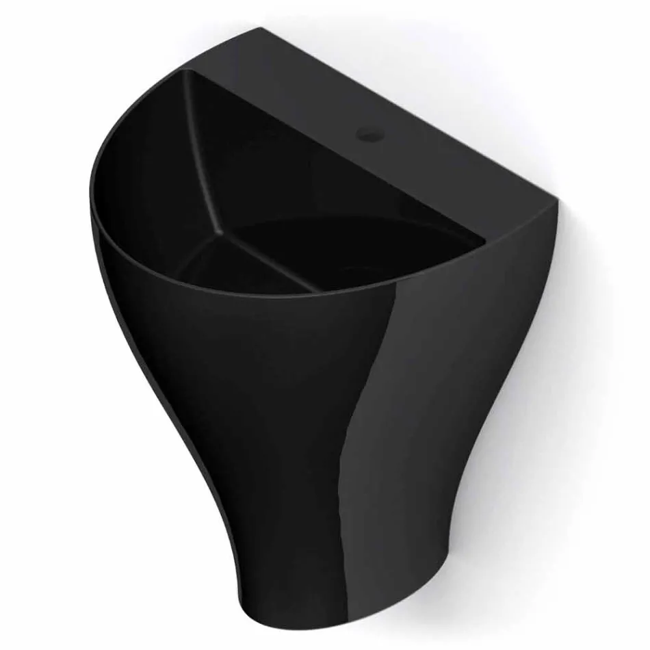 Nowoczesna ceramiczna umywalka naścienna wyprodukowana we Włoszech, Fiorello Viadurini