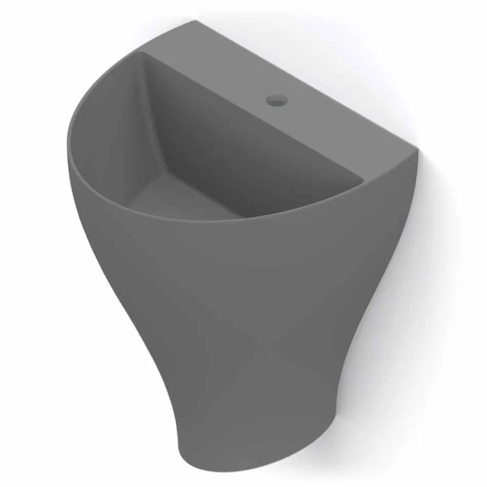 Nowoczesna ceramiczna umywalka naścienna wyprodukowana we Włoszech, Fiorello Viadurini