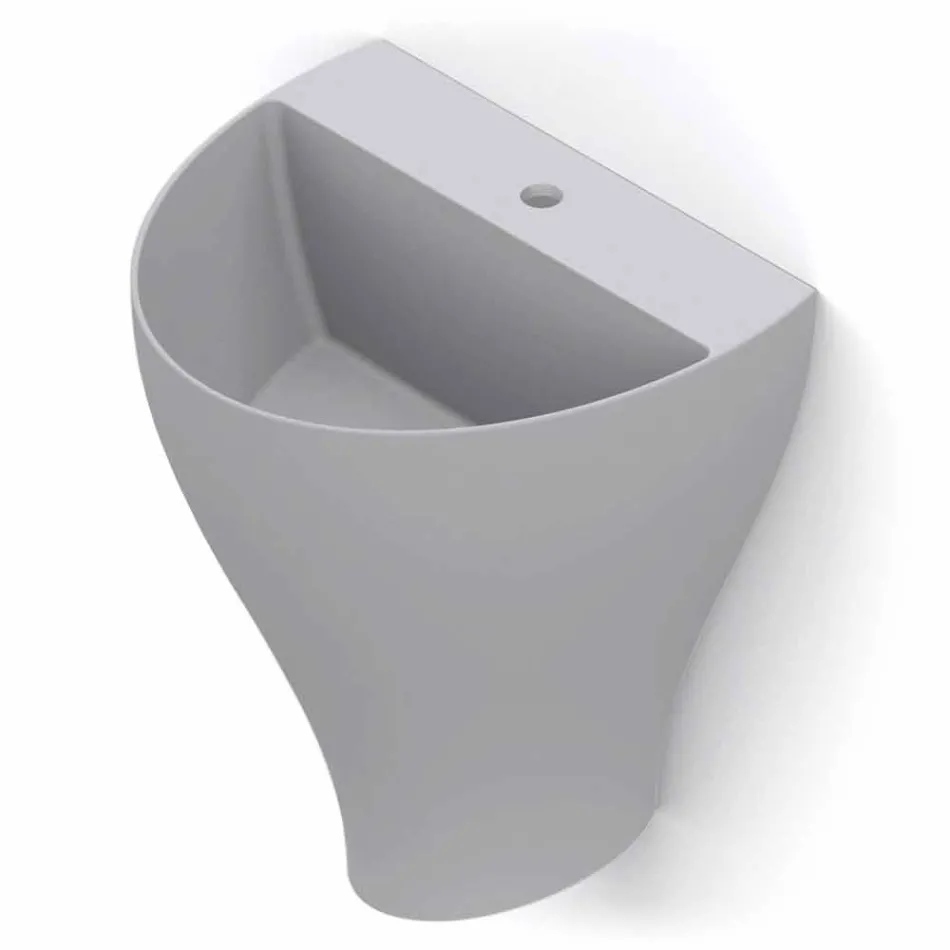 Nowoczesna ceramiczna umywalka naścienna wyprodukowana we Włoszech, Fiorello Viadurini