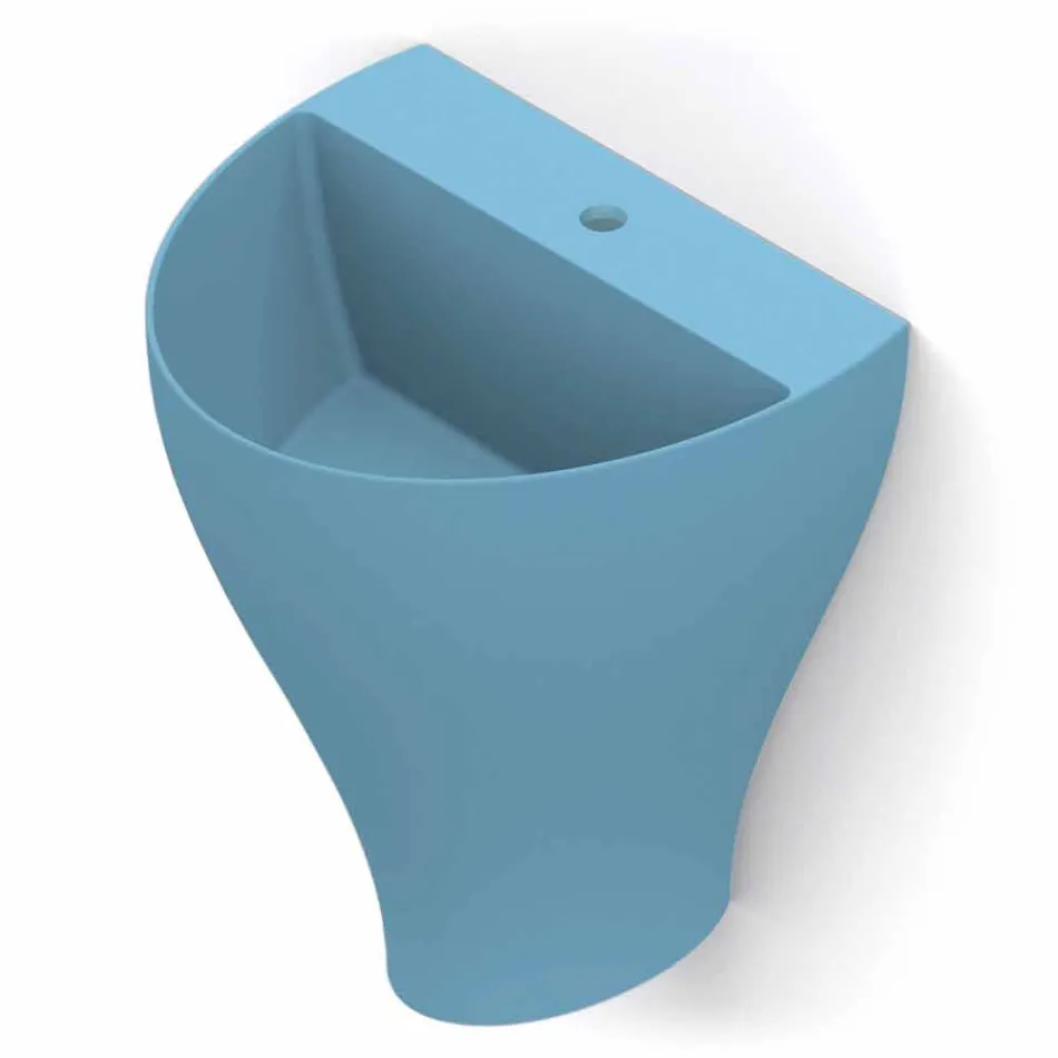 Nowoczesna ceramiczna umywalka naścienna wyprodukowana we Włoszech, Fiorello Viadurini