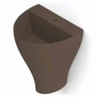 Nowoczesna ceramiczna umywalka naścienna wyprodukowana we Włoszech, Fiorello Viadurini