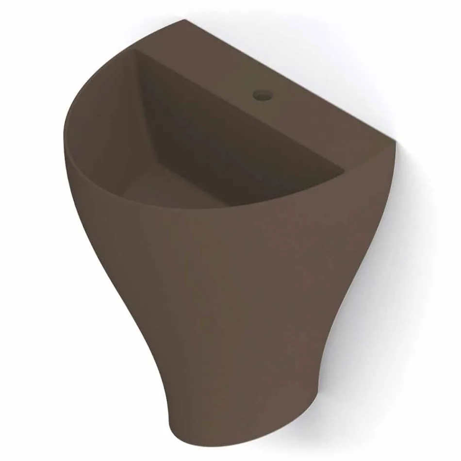 Nowoczesna ceramiczna umywalka naścienna wyprodukowana we Włoszech, Fiorello Viadurini