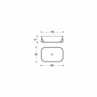 Prostokątna biała umywalka nablatowa o nowoczesnym designie - Tulyp2 Viadurini