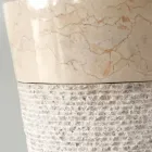 Umywalka z naturalnego kamienia naturalnego Siro, unikatowy element Viadurini