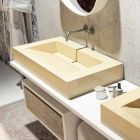 Centralna umywalka z designerskim blatem łazienkowym wykonana we Włoszech Gemona Viadurini
