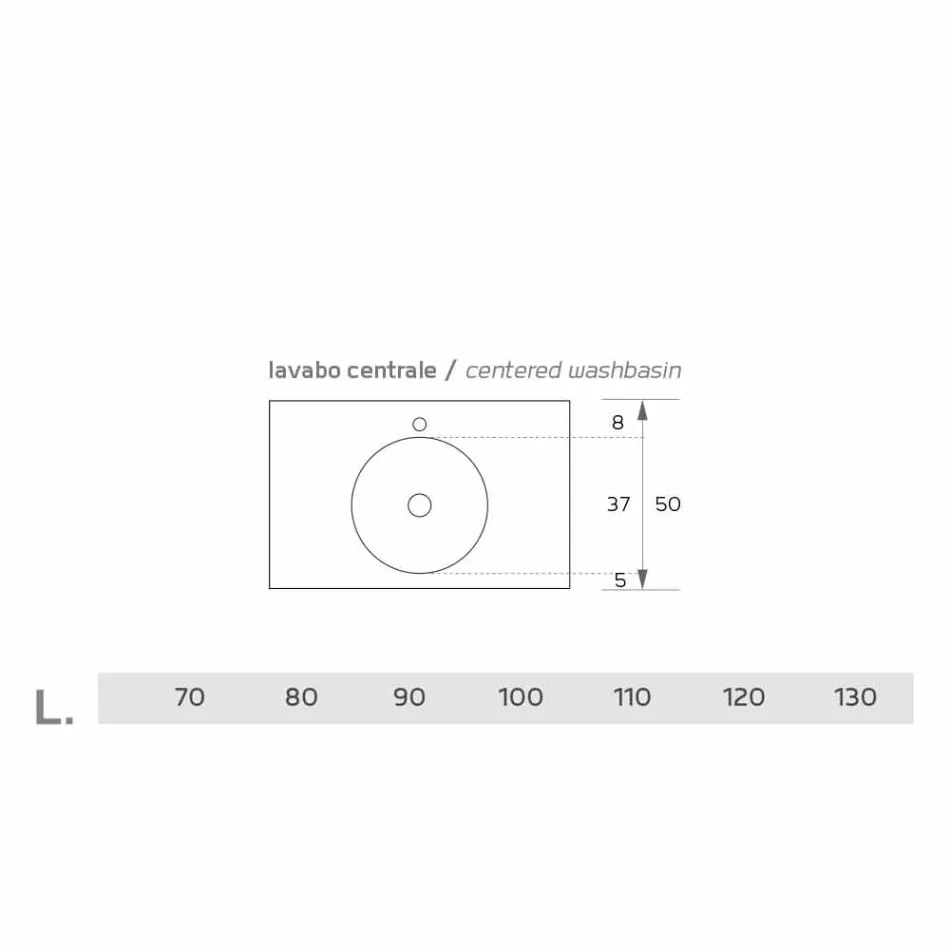 Różowa okrągła Umywalka wisząca Luxolid wykonana we Włoszech, Ruffano Viadurini