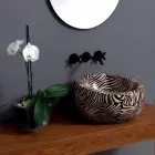 Nowoczesna umywalka ceramiczna nablatowa wykonana we Włoszech przez Elisę Viadurini