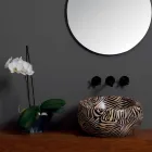 Nowoczesna umywalka ceramiczna nablatowa wykonana we Włoszech przez Elisę Viadurini