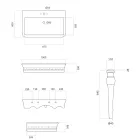 Umywalka na konsolę z białej ceramiki Made in Italy Classic Design - Areta Viadurini