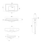 Umywalka na konsolę z białej ceramiki Made in Italy Classic Style - Wollie Viadurini