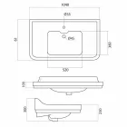 Umywalka na konsoli wykonana z białej ceramiki o klasycznym włoskim wzornictwie, Swami Viadurini