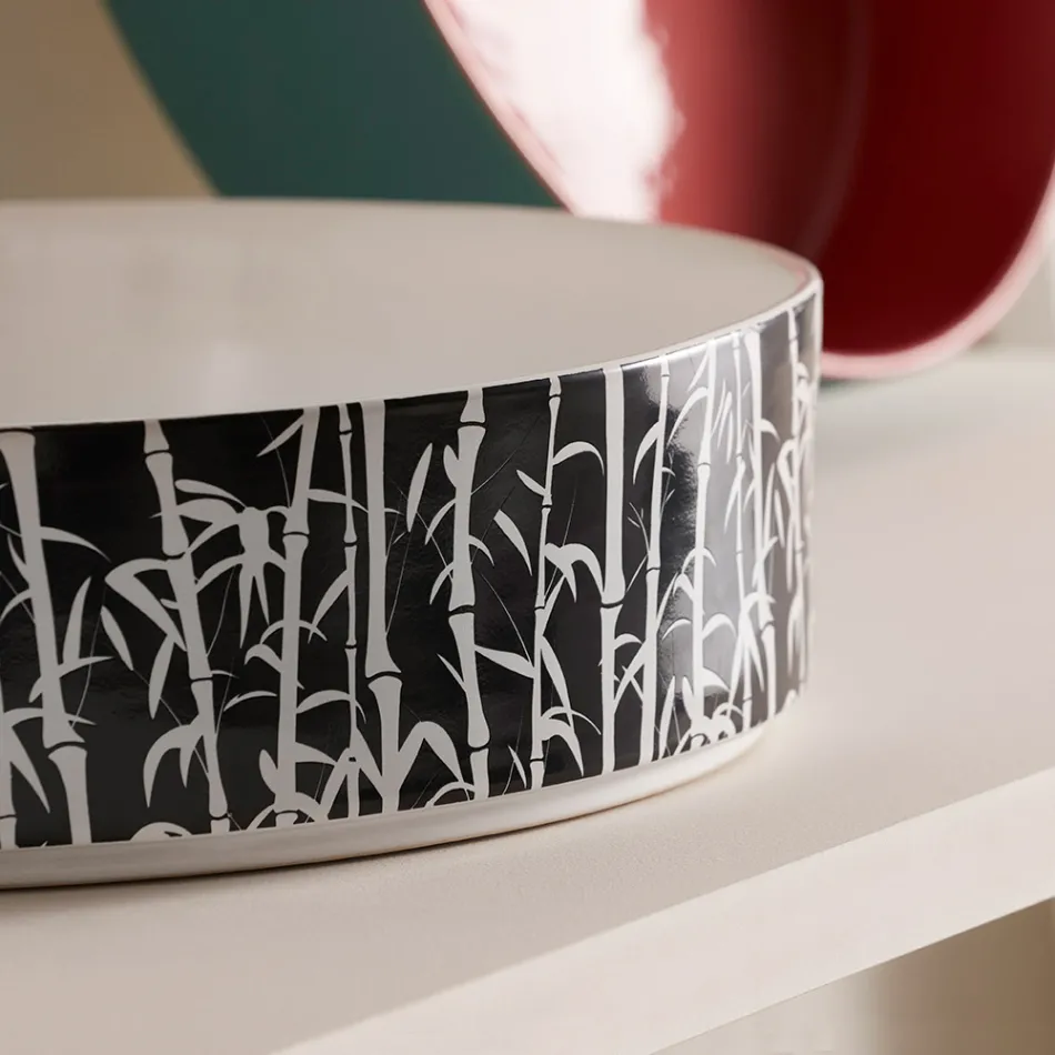 Umywalka nablatowa do łazienki z kamionki porcelanowej Made in Italy - koperta Viadurini