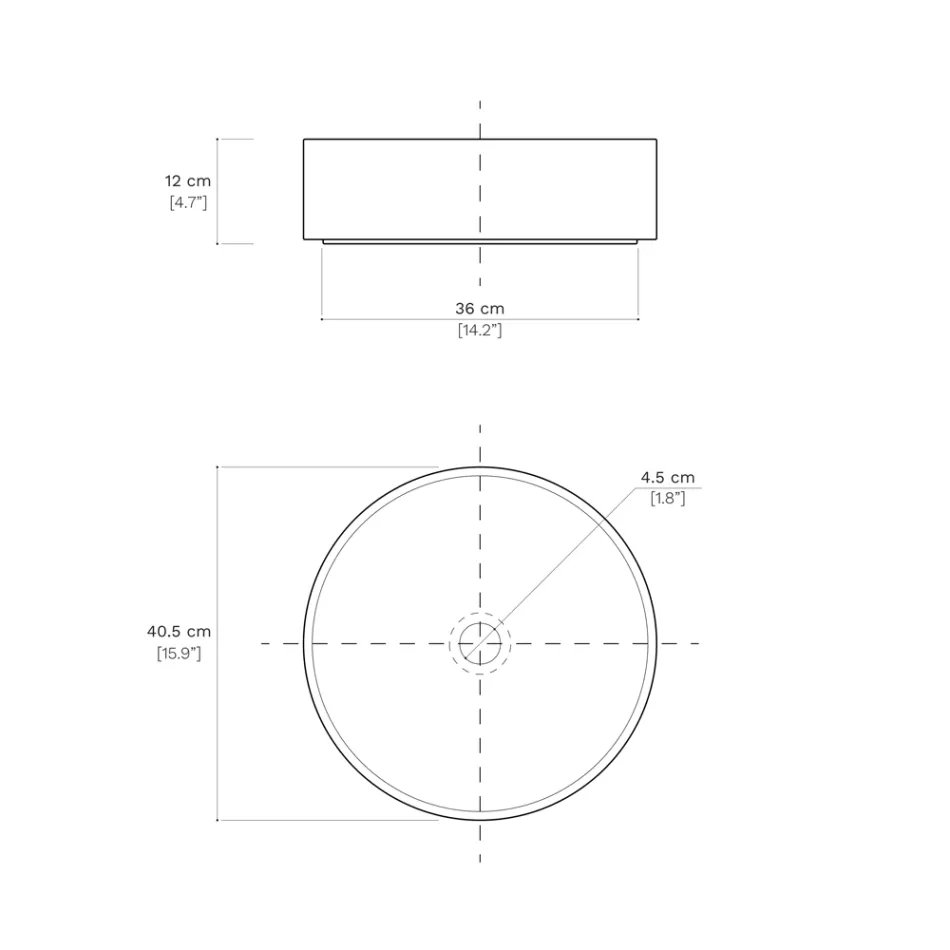 Umywalka nablatowa do łazienki z kamionki porcelanowej Made in Italy - koperta Viadurini