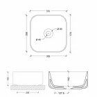 Umywalka ceramiczna 37x37cm wykonana we Włoszech Star, nowoczesny design Viadurini